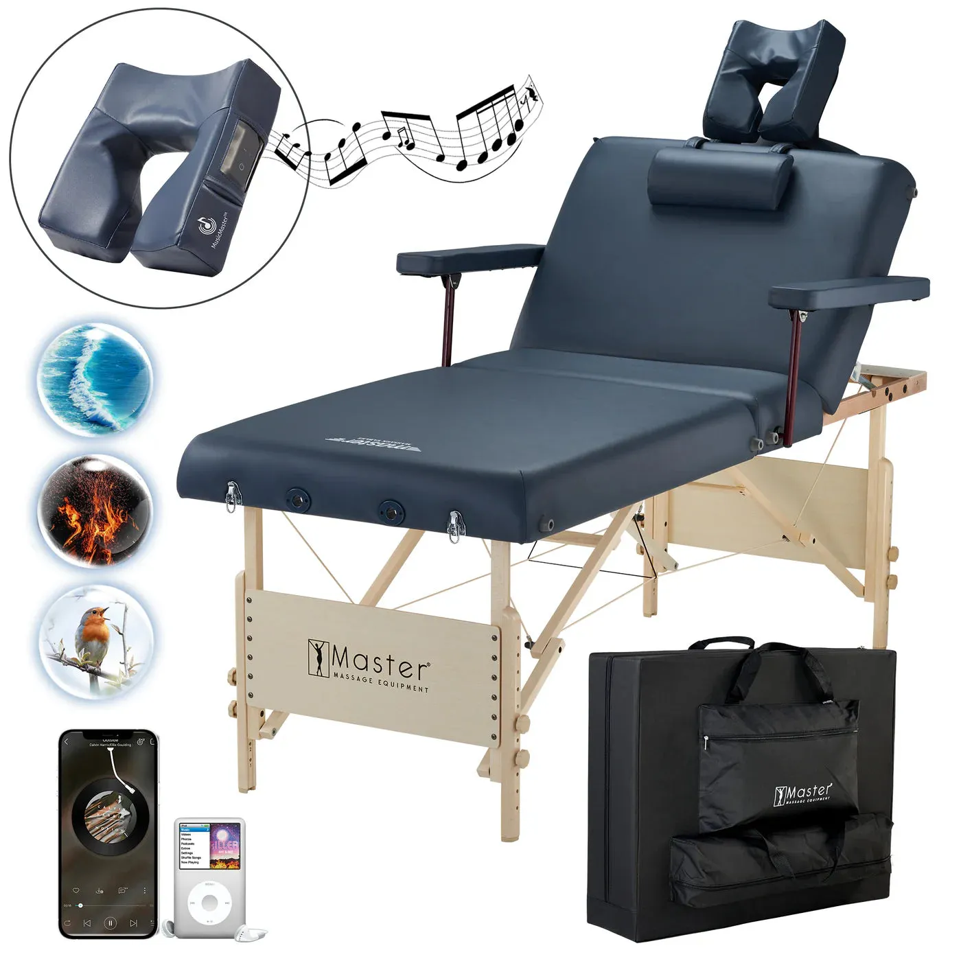 Master Massage CORONADO SALON Portable Massage Table Package with Lift Back Action - 78 cm