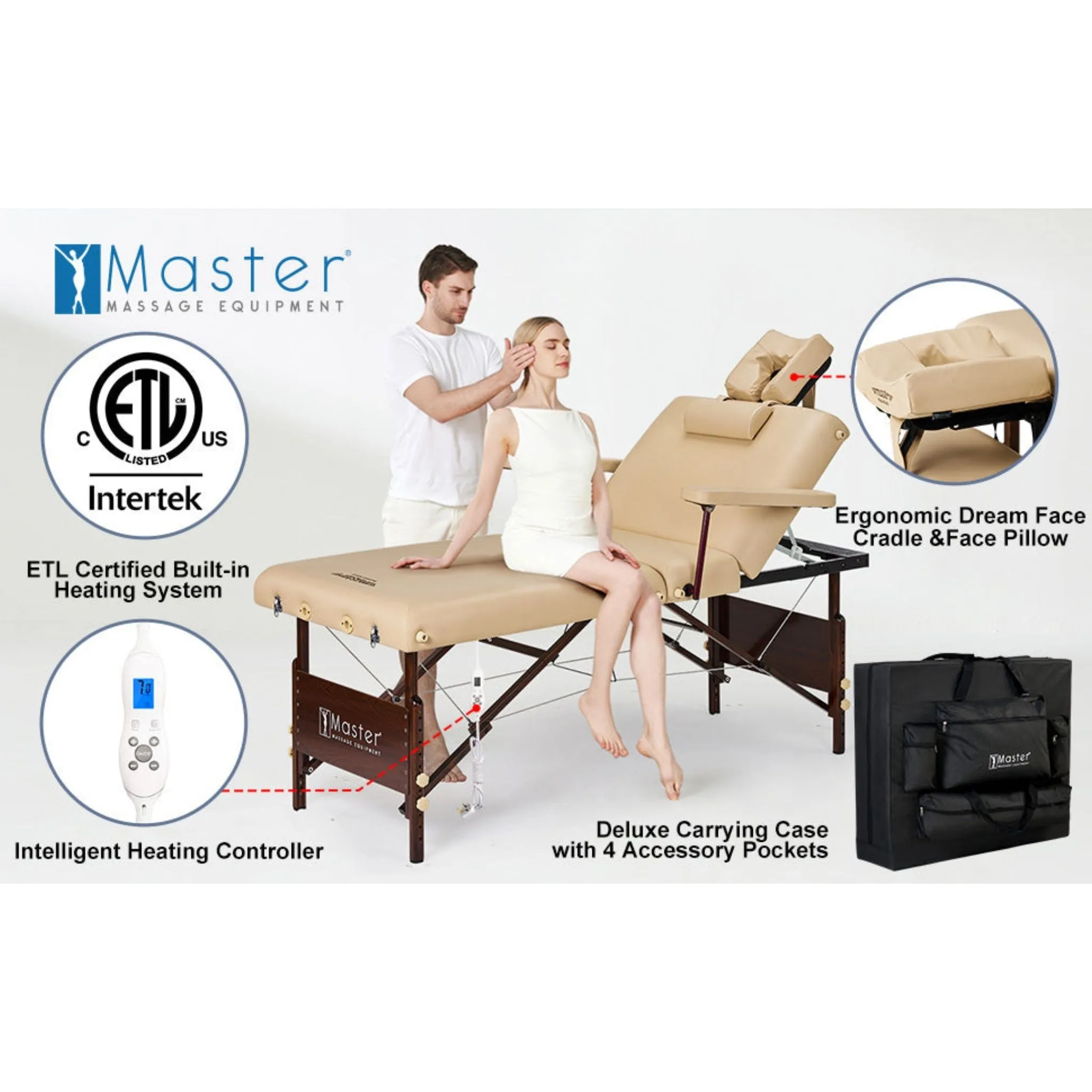 Master Massage DEL RAY SALON Portable Massage Table Package with Therma-Top - 71cm