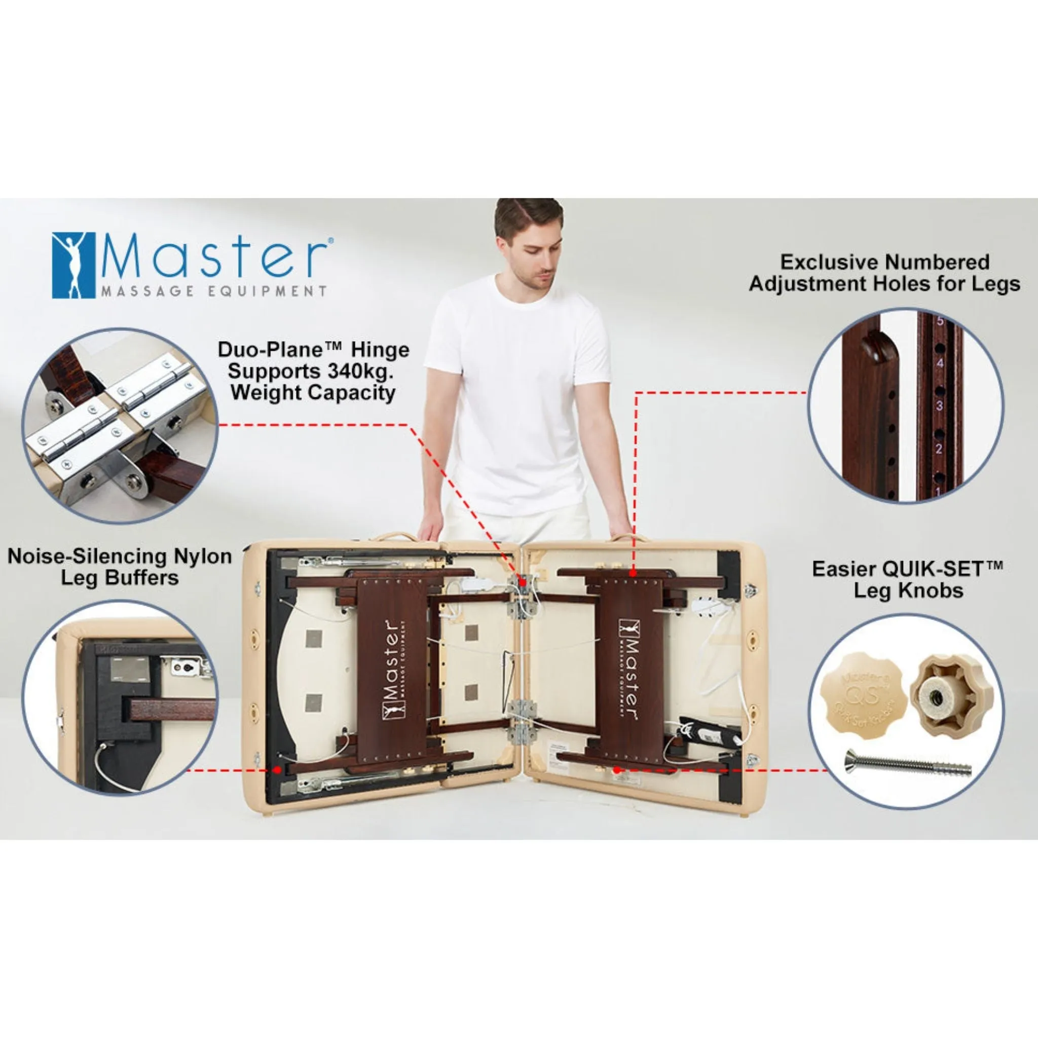 Master Massage DEL RAY SALON Portable Massage Table Package with Therma-Top - 71cm
