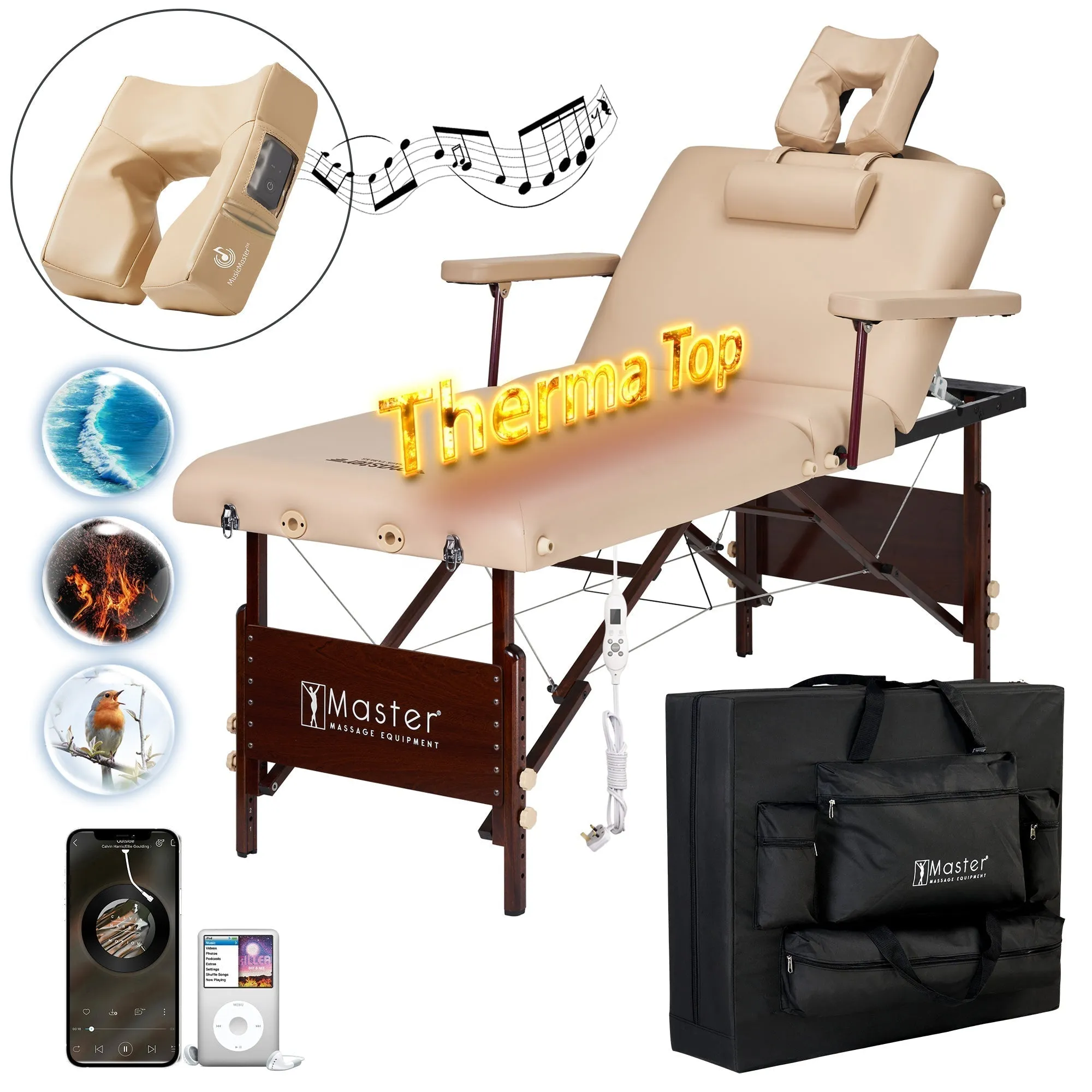 Master Massage DEL RAY SALON Portable Massage Table Package with Therma-Top - 71cm