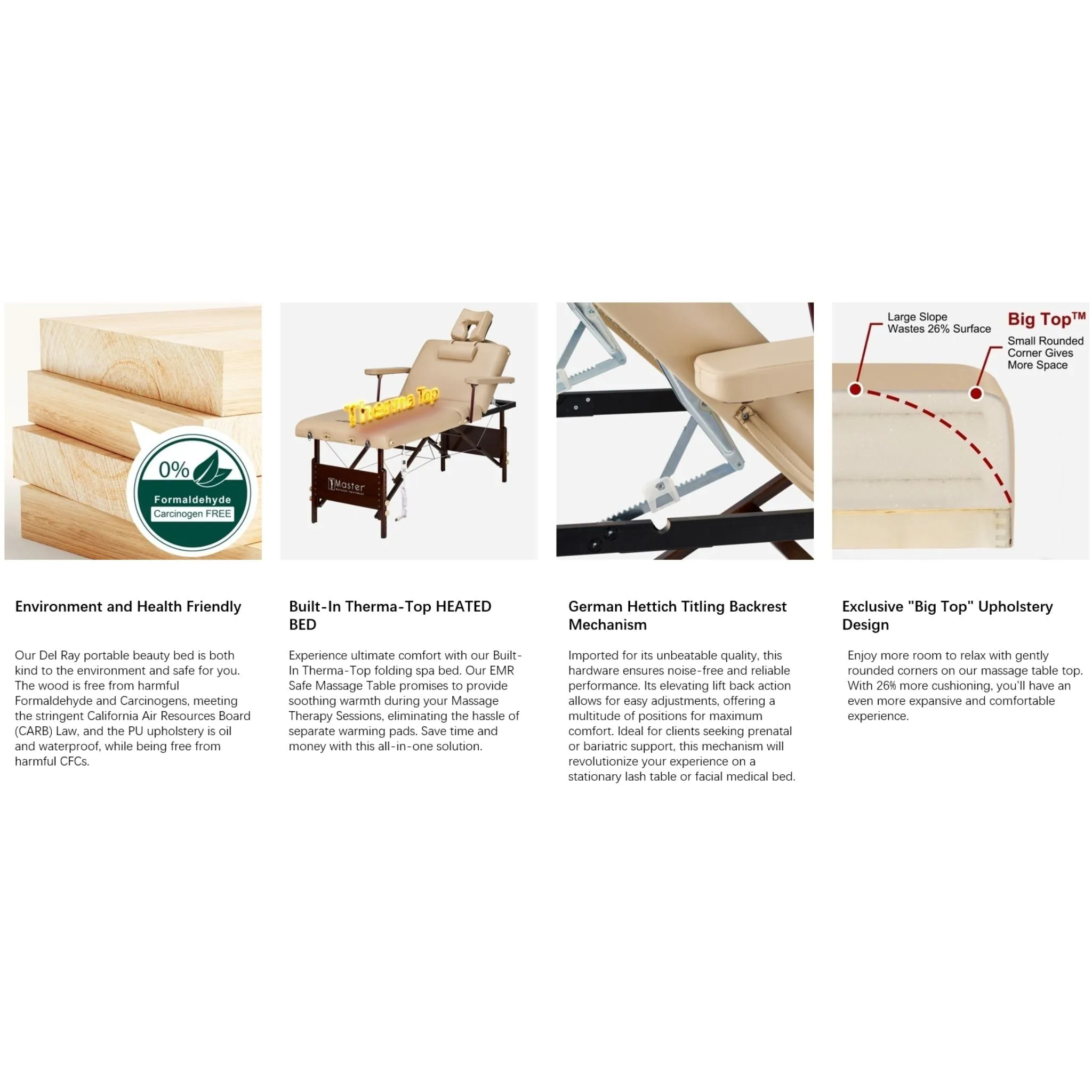 Master Massage DEL RAY SALON Portable Massage Table Package with Therma-Top - 71cm