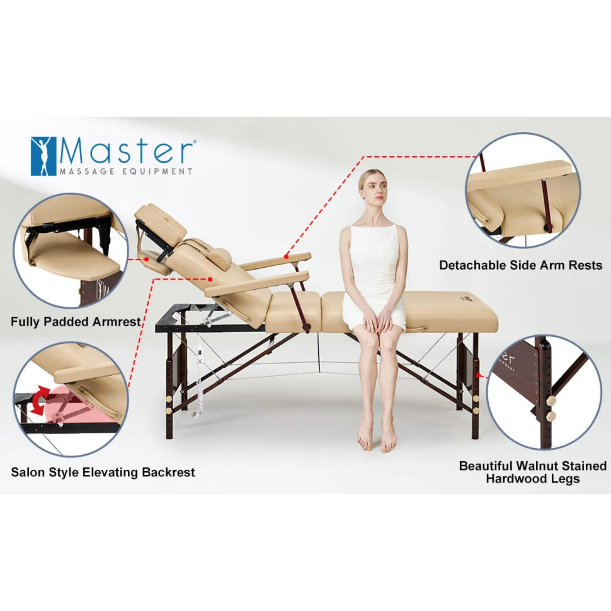 Master Massage DEL RAY SALON Portable Massage Table Package with Therma-Top - 71cm