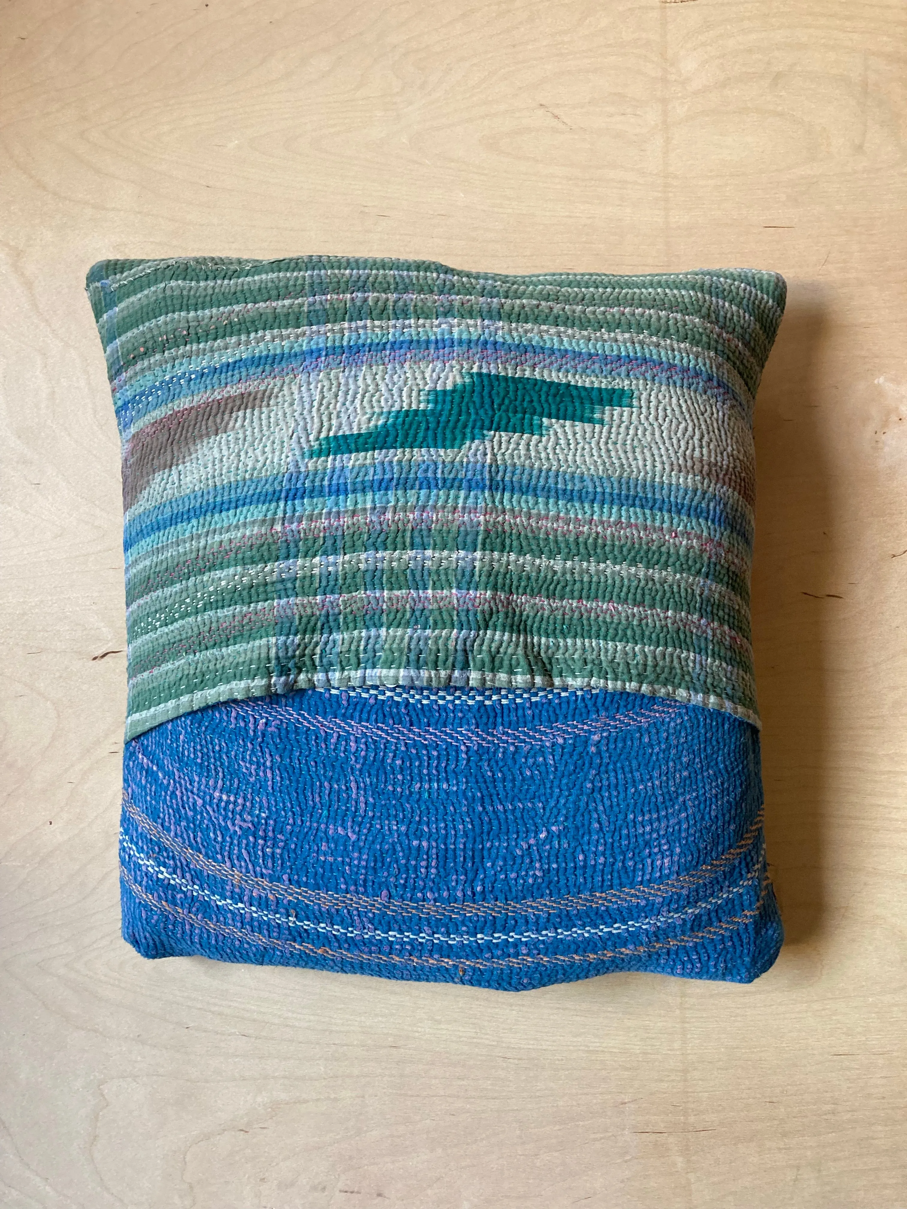 Mii Thaaii - Kantha quilted Cushion - Mixed Colourway