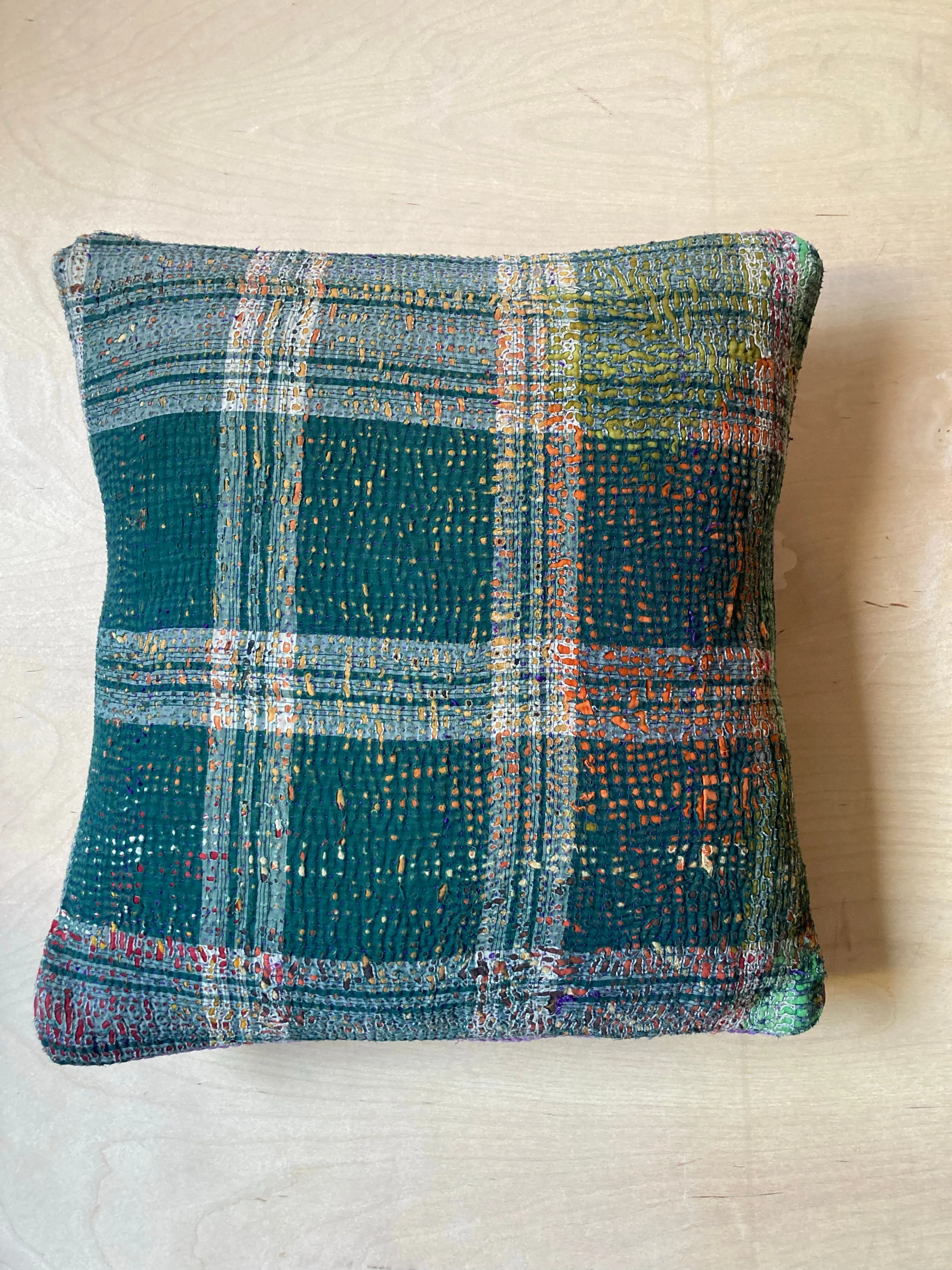 Mii Thaaii - Kantha quilted Cushion - Mixed Colourway