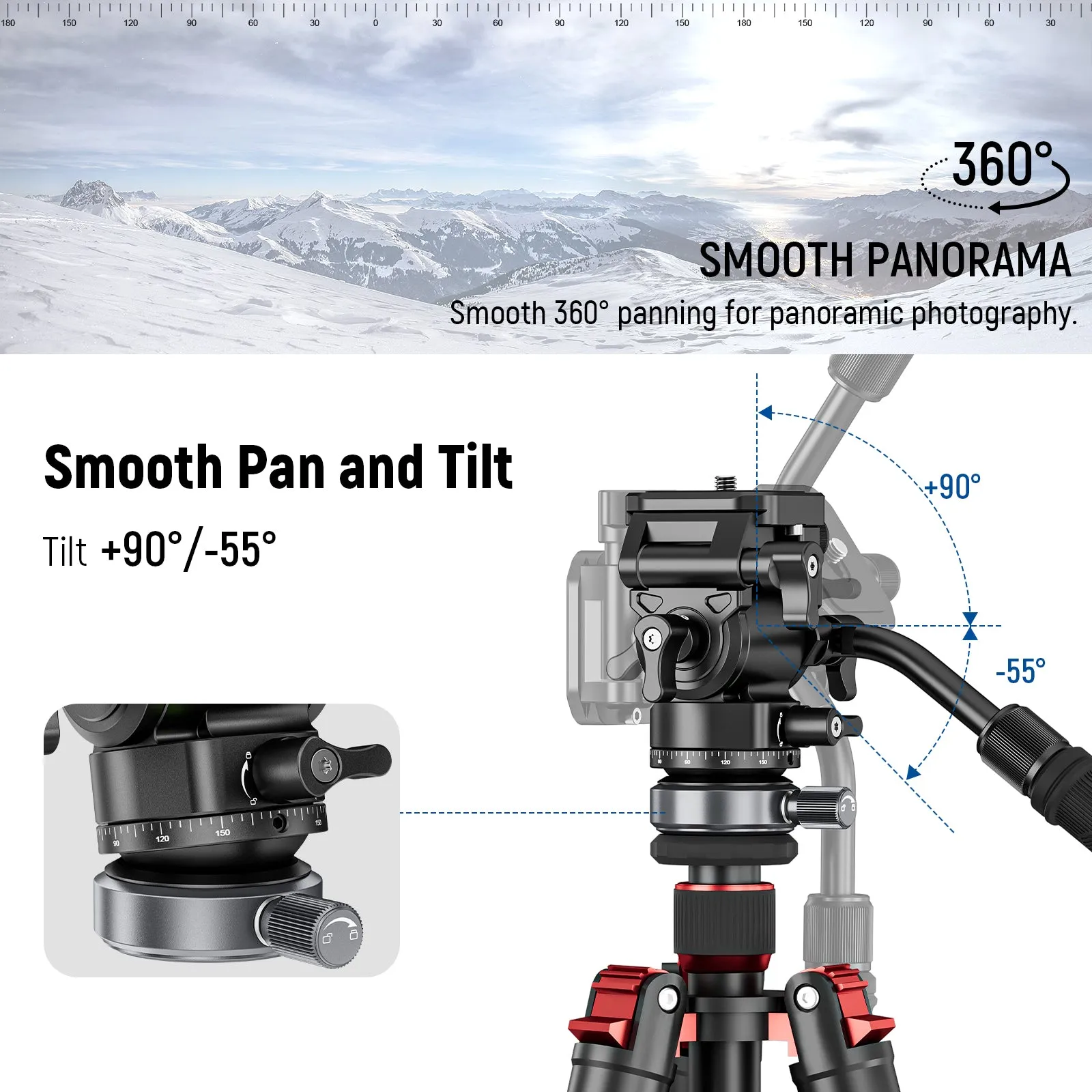NEEWER GM30 Tripod Fluid Head