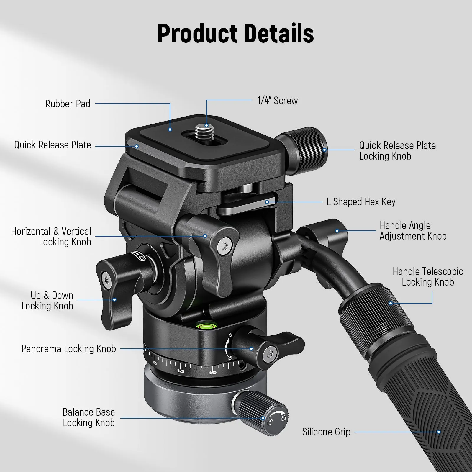 NEEWER GM30 Tripod Fluid Head
