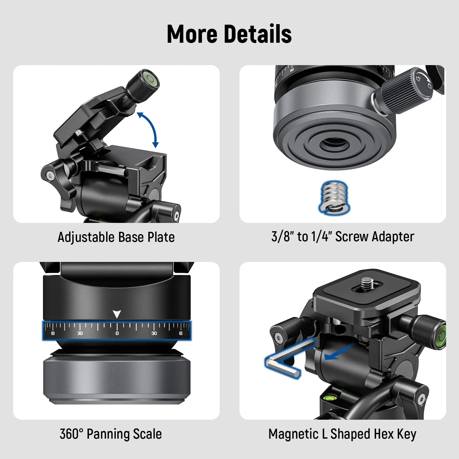 NEEWER GM30 Tripod Fluid Head