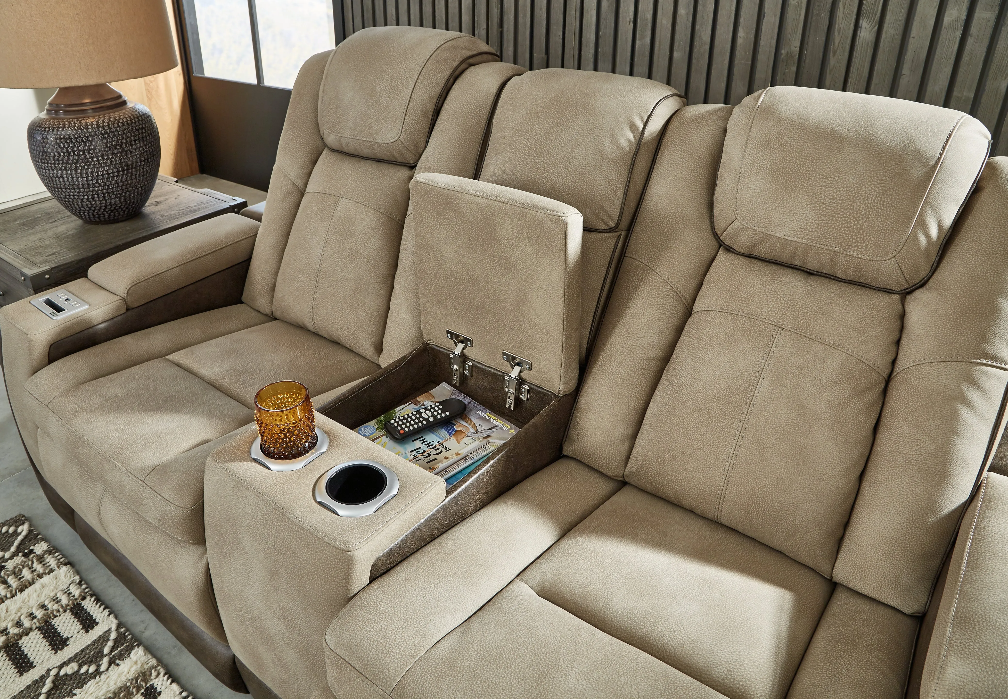Next-Gen DuraPella Sofa, Loveseat and Recliner in Sand