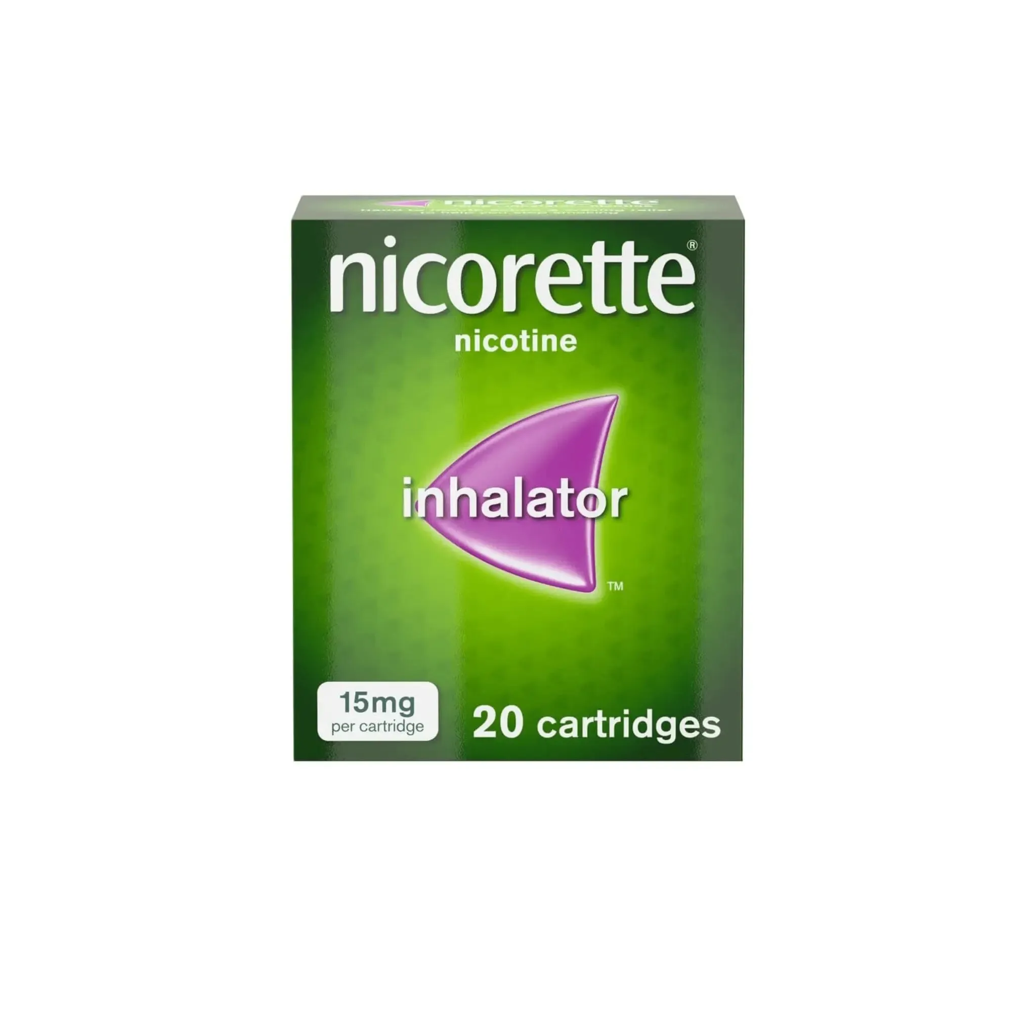 Nicorette Inhalator 20 Nicotine Cartridges- 15mg