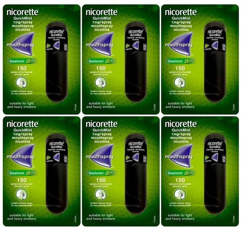 Nicorette QuickMist Freshmint Mouthspray 1mg (6 x 150 Sprays)