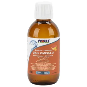 NOW UltraOmega TG 2640mg EPA/DHA Fish Oil Liquid, 200ml, Grapefruit Clementine