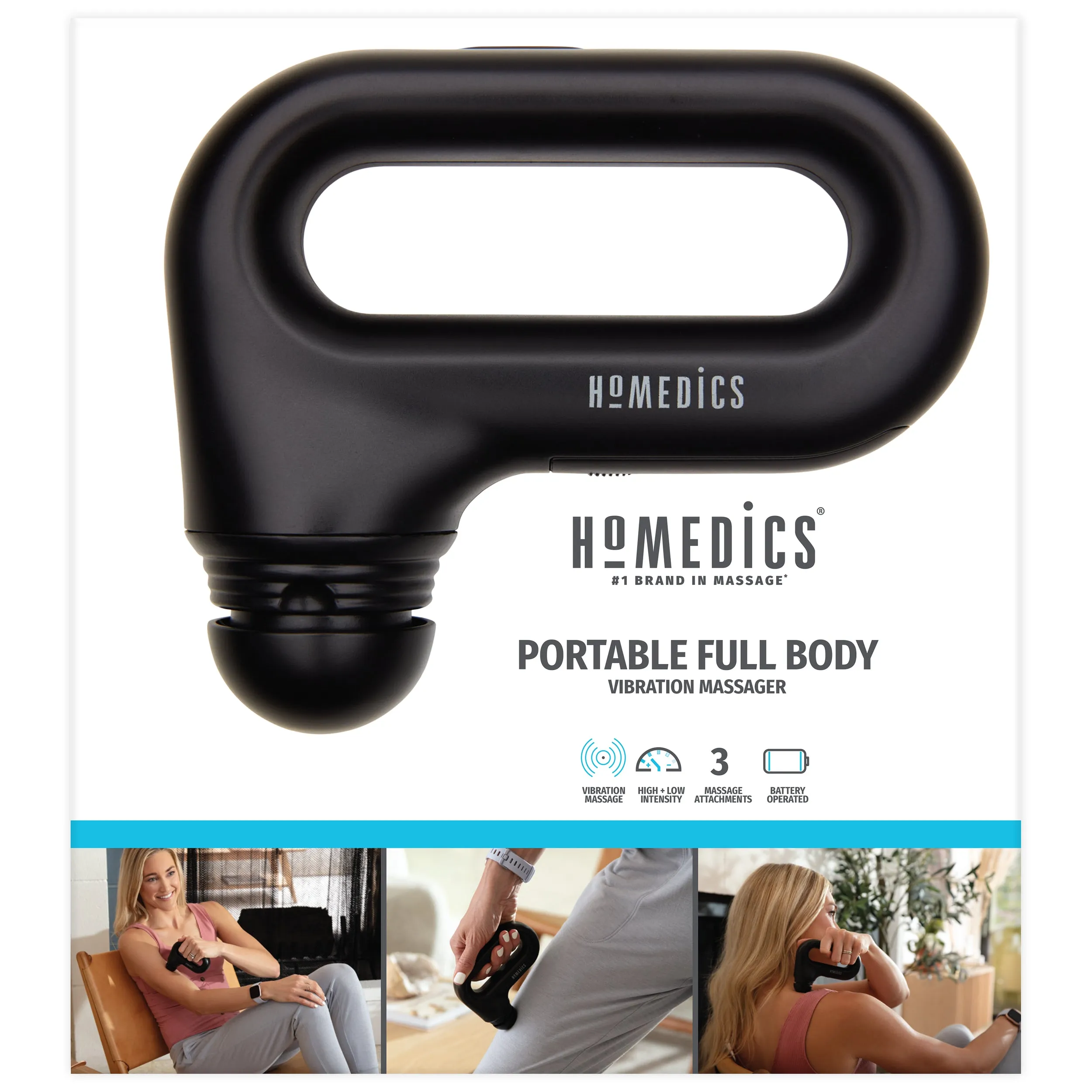 Portable Full Body Vibration Massager with Ergonomic