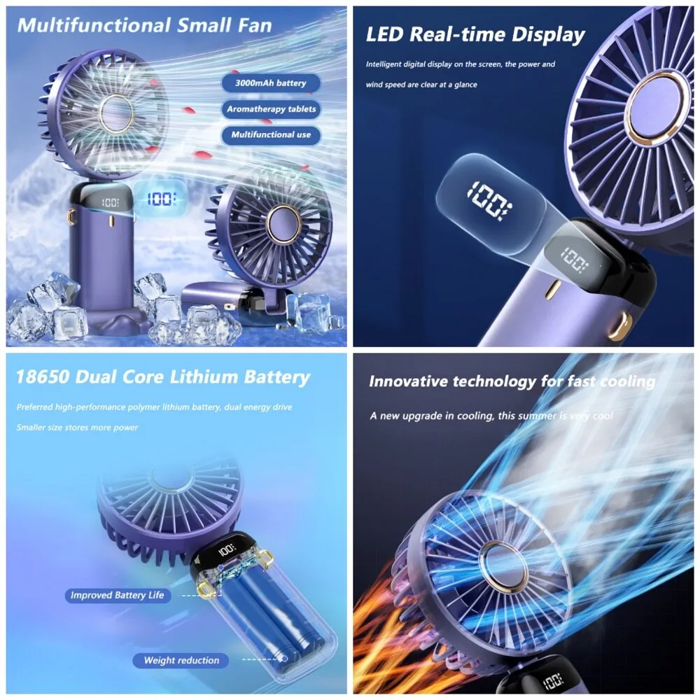 Portable Handheld Foldable Electric Fan