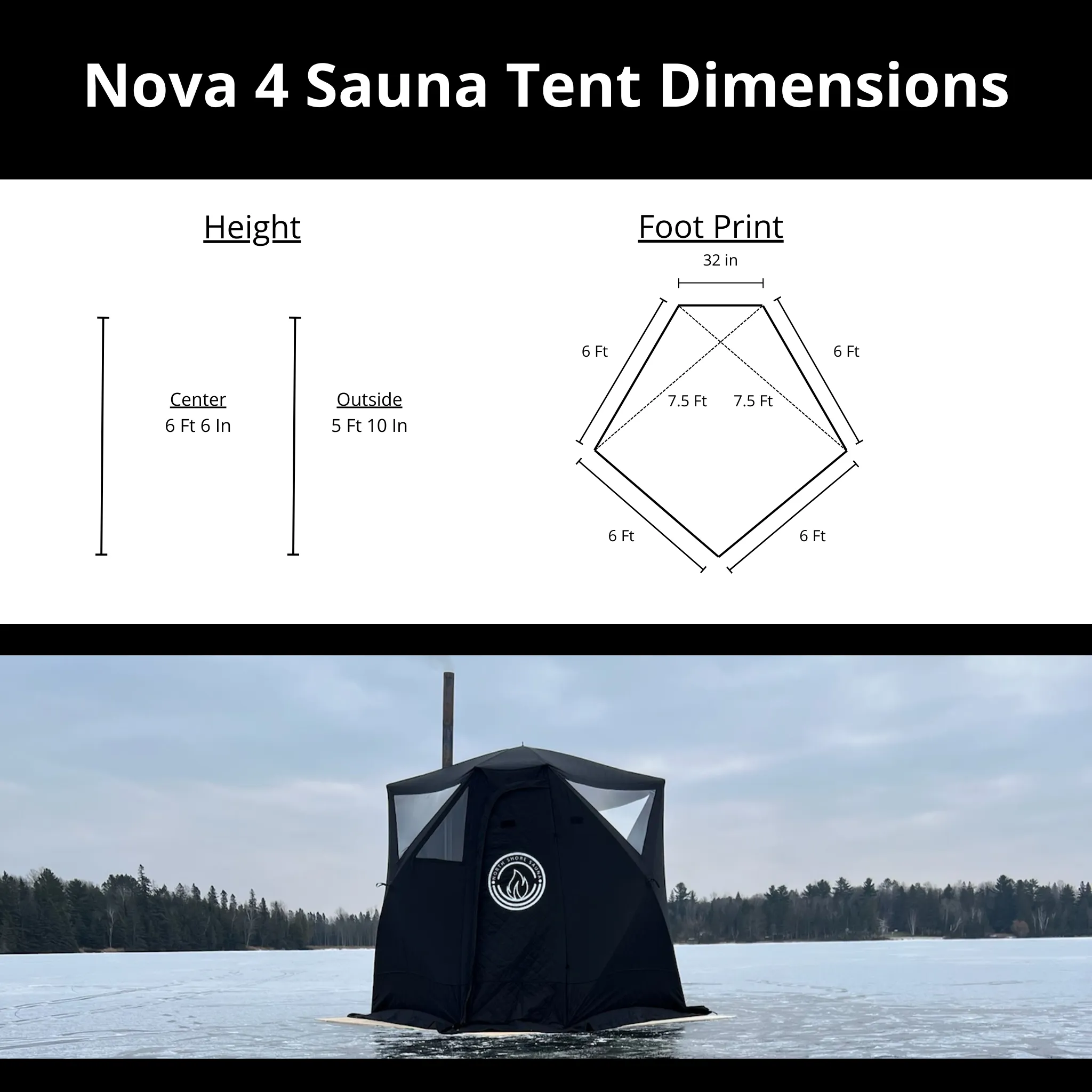 Portable Sauna Tent - Nova 4 Tent - 4 People - Premium Package