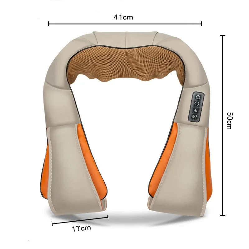 Portable Shiatsu Cervical Back and Neck Heat Massager