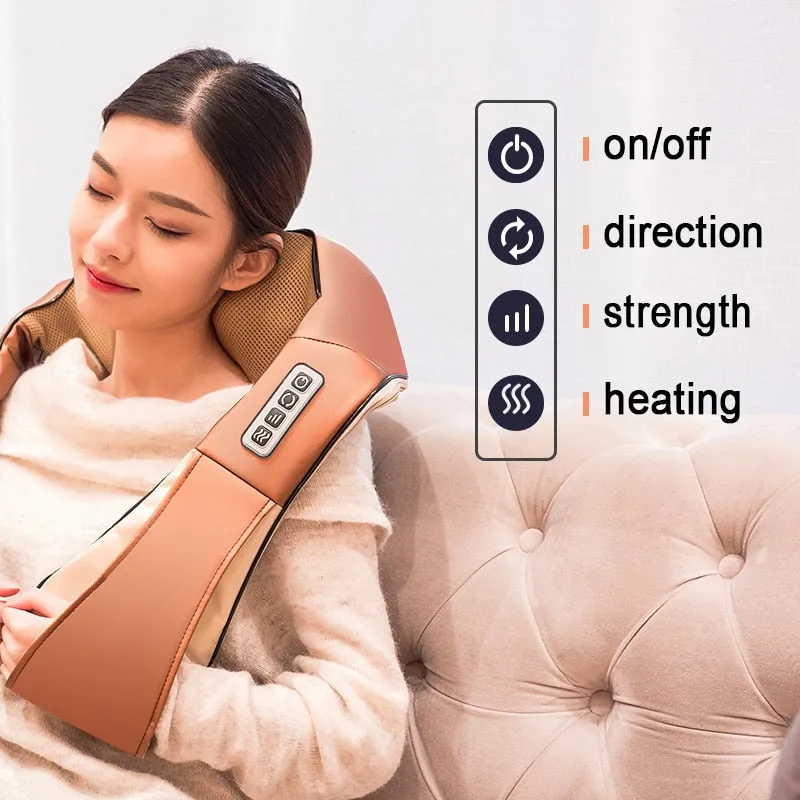 Portable Shiatsu Cervical Back and Neck Heat Massager