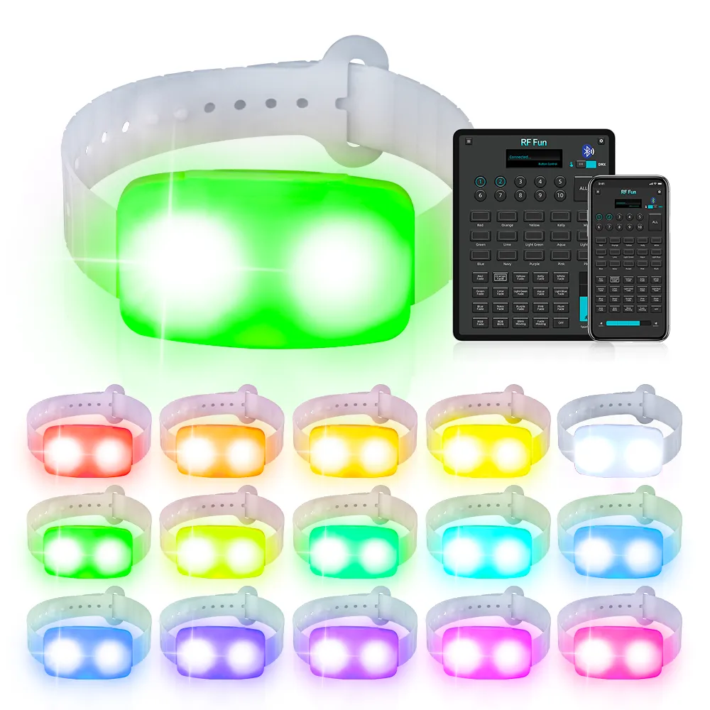 PP Bracelets with App Control LED Bracelets for Party (200 PCS   APP Transmitter)