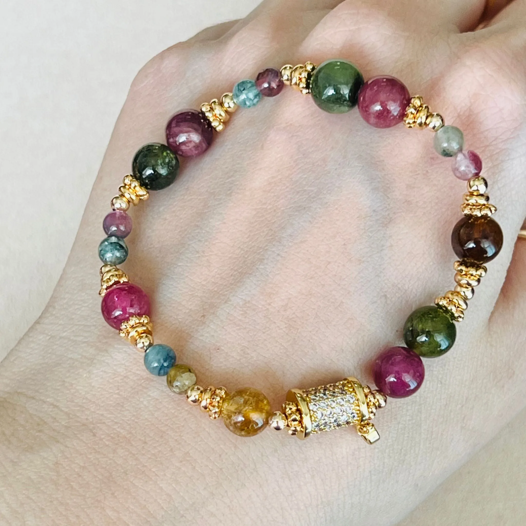 Rainbow Tourmaline Bracelet