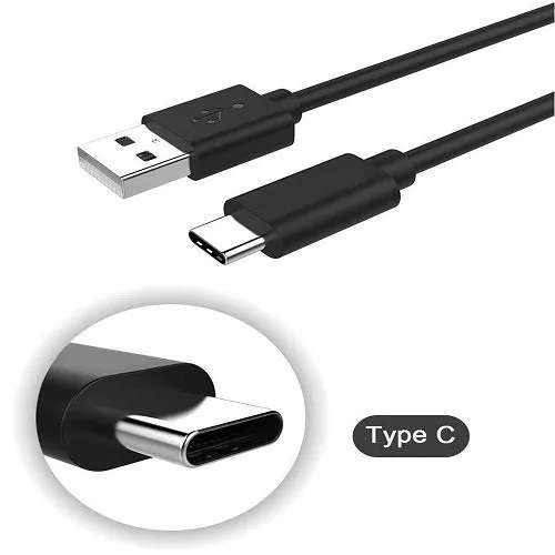 Redmi Mi Note 7 Pro Type C Charge And Sync Cable-1.2 M-Black