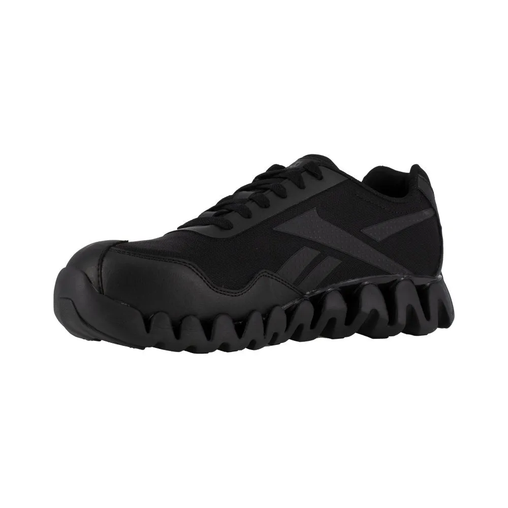 Reebok Zig Pulse Athletic Work Shoe Men's Composite Toe Rb3019 In Black