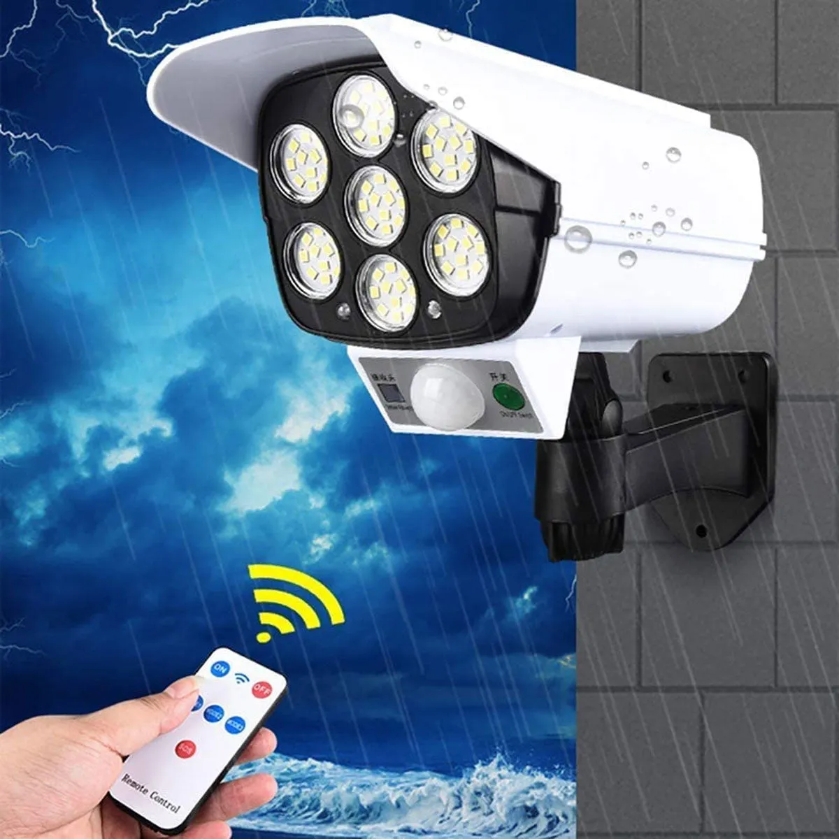 Remote Control Solar Monitoring Lamp