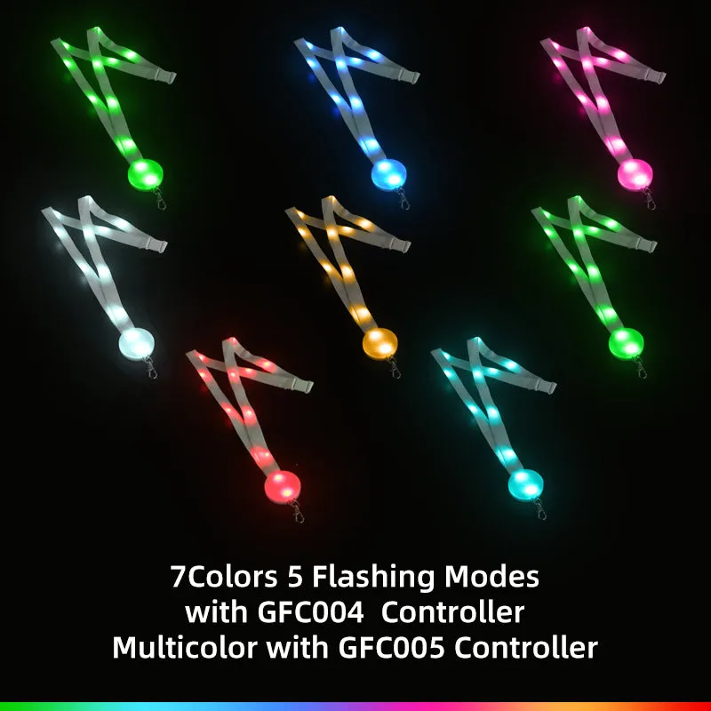 Remote Controlled Nylon Light Up LED Lanyard
