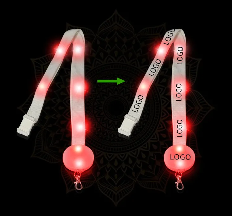 Remote Controlled Nylon Light Up LED Lanyard