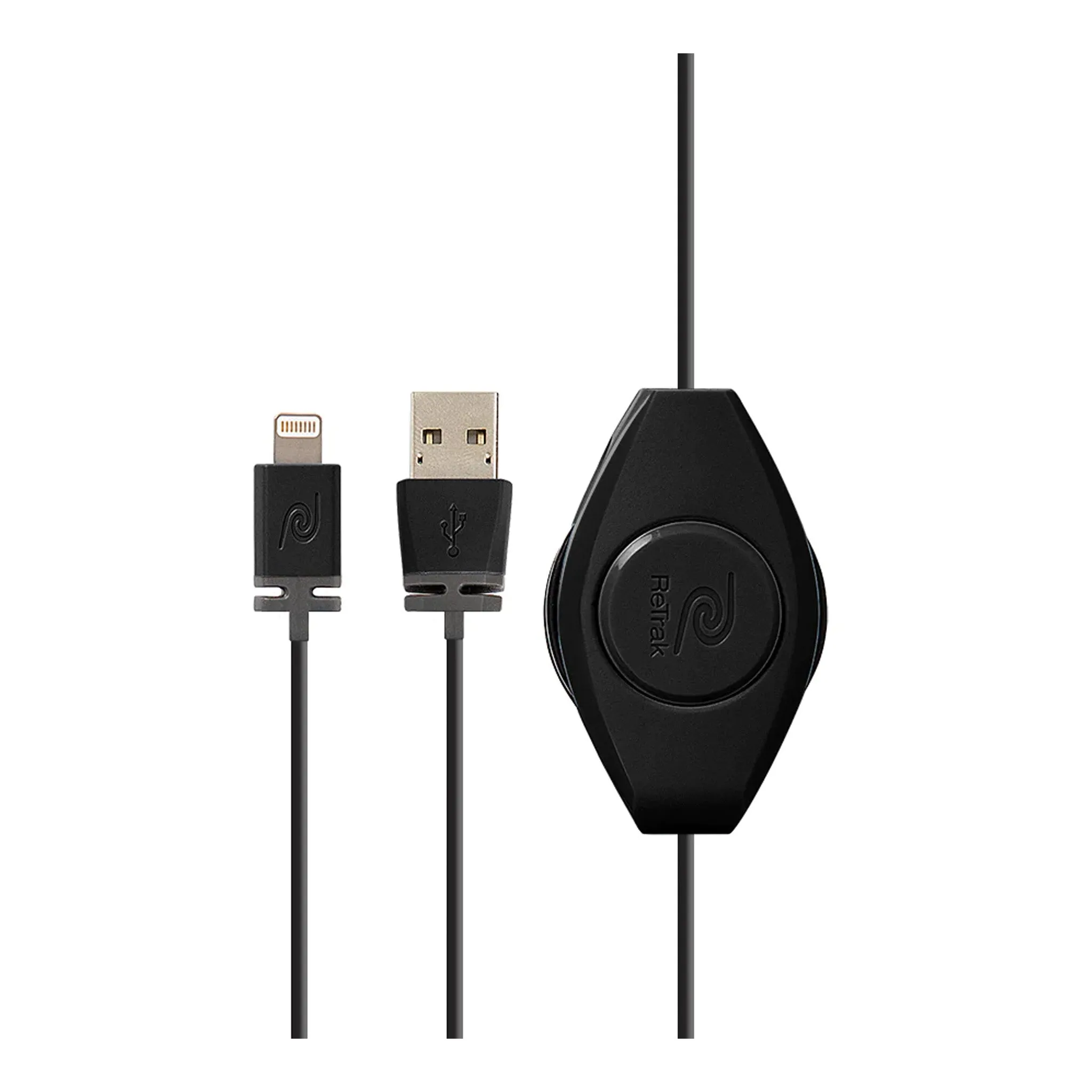 ReTrak ETLTUSBWT 3.2ft 2.4A Retractable Charge & Sync Lightning Cable