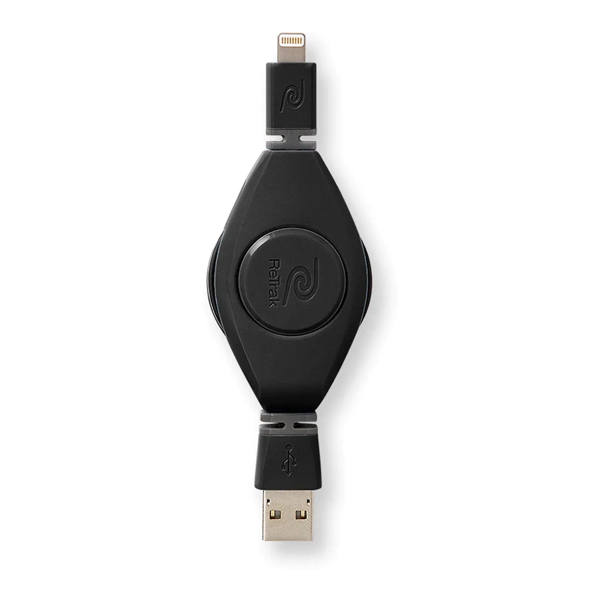 ReTrak ETLTUSBWT 3.2ft 2.4A Retractable Charge & Sync Lightning Cable