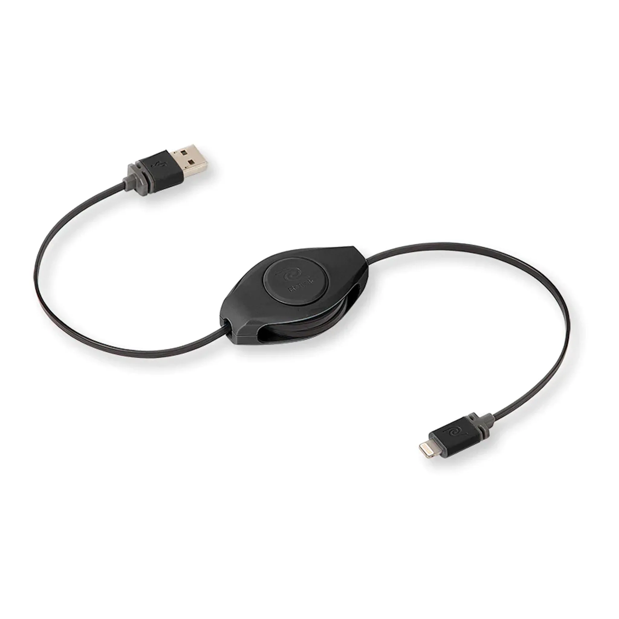 ReTrak ETLTUSBWT 3.2ft 2.4A Retractable Charge & Sync Lightning Cable