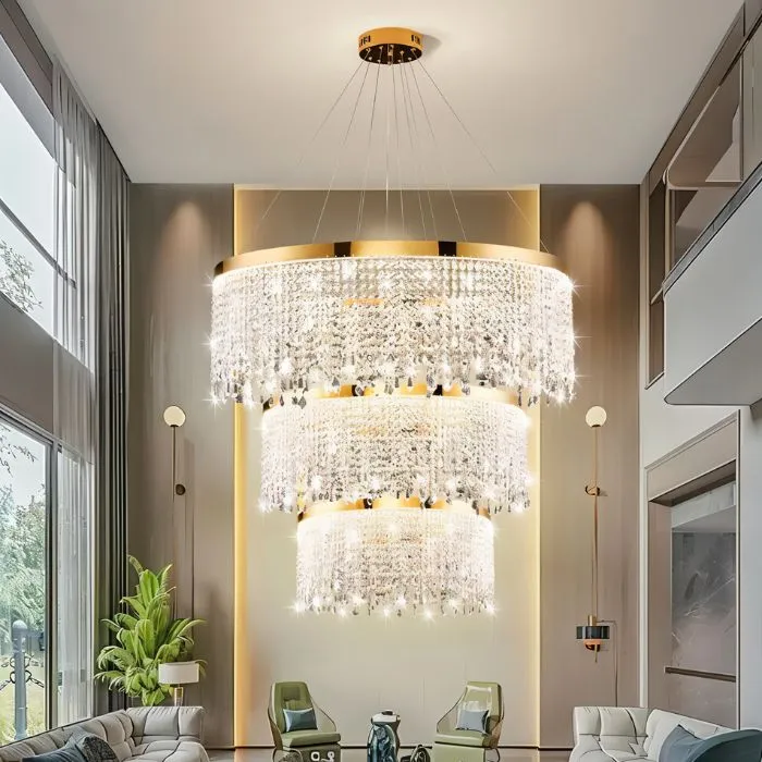 Rexana Crystal Tiered Chandelier - Open Box