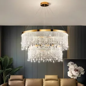 Rexana Crystal Tiered Chandelier - Open Box
