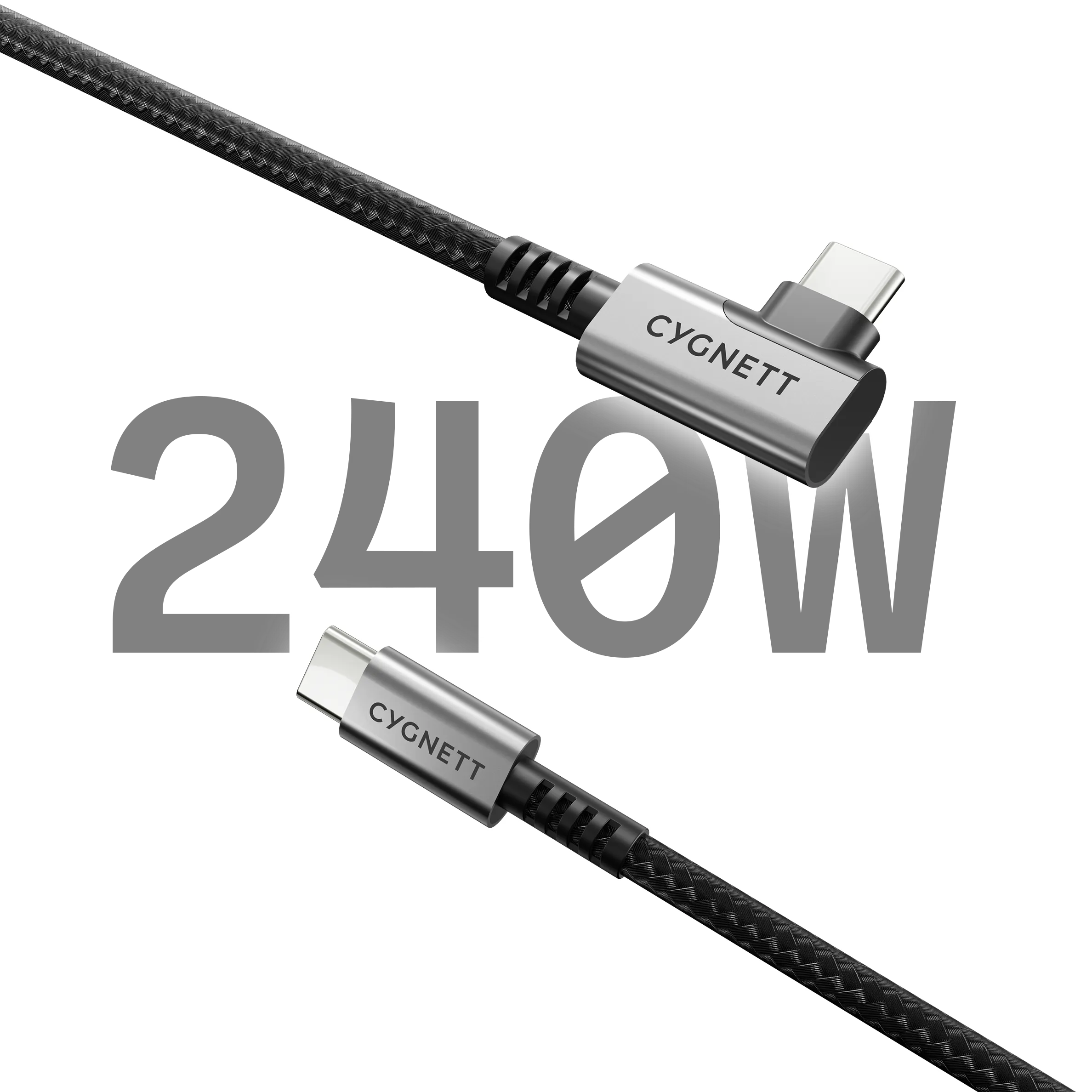 Right Angle USB-C - USB-C Cable - 1M