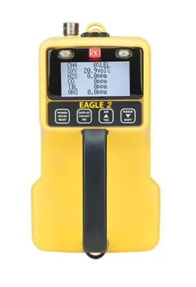 RKI Instruments 723-116-P2 Eagle 2 Three Gas Monitor LEL&PPM/H2S/VOC's 0-2000ppm