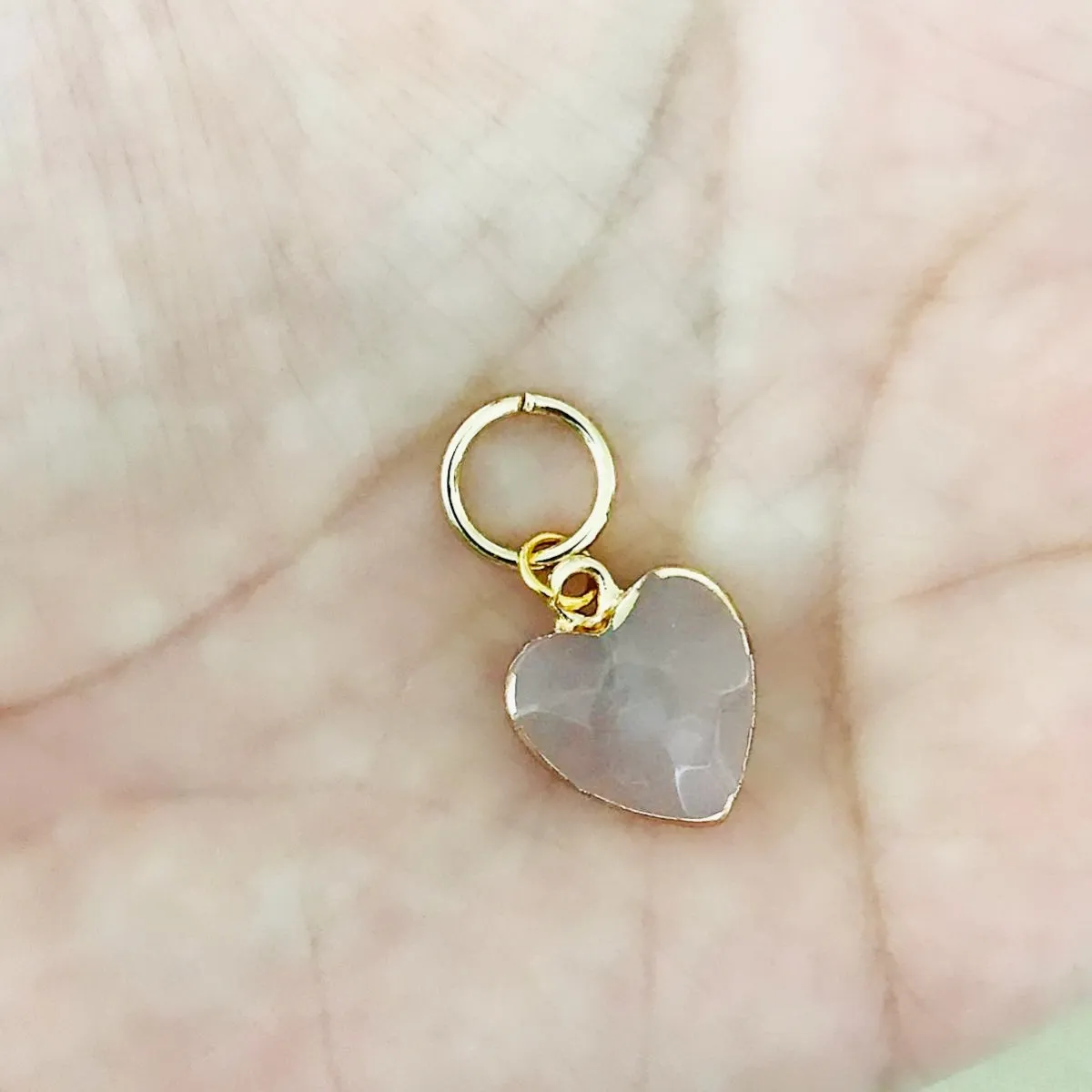 Rose Quartz Heart Charm