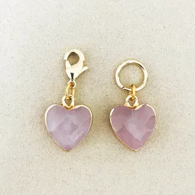 Rose Quartz Heart Charm