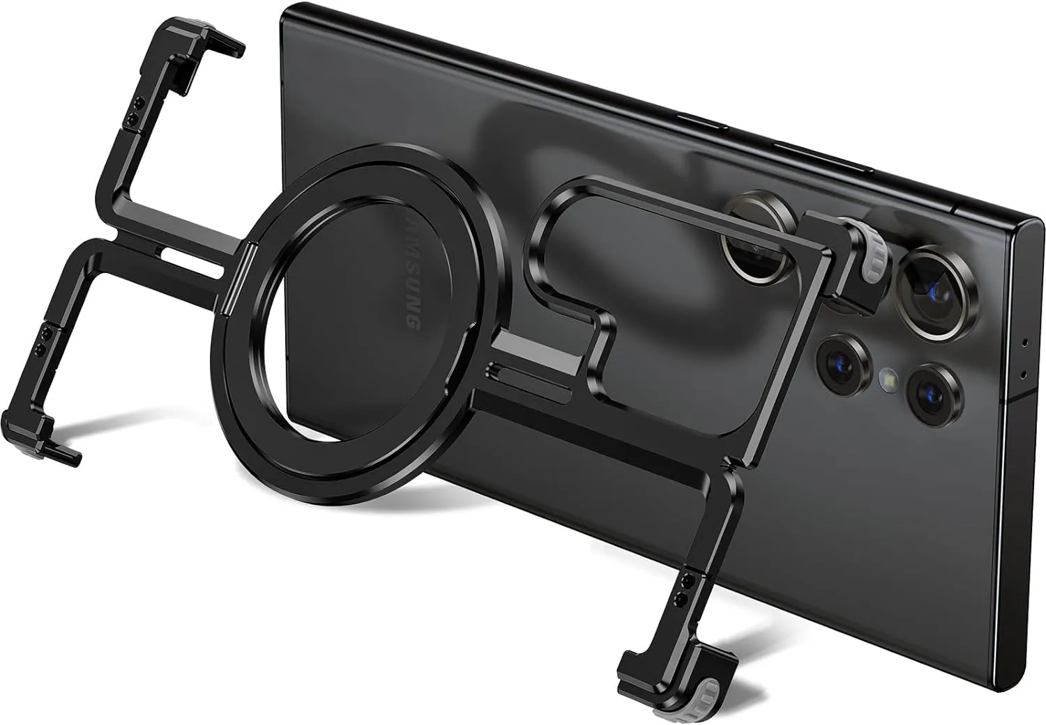 Samsung Galaxy S24 Ultra Minimalist Kickstand Heavy Duty Shockproof Phone Case