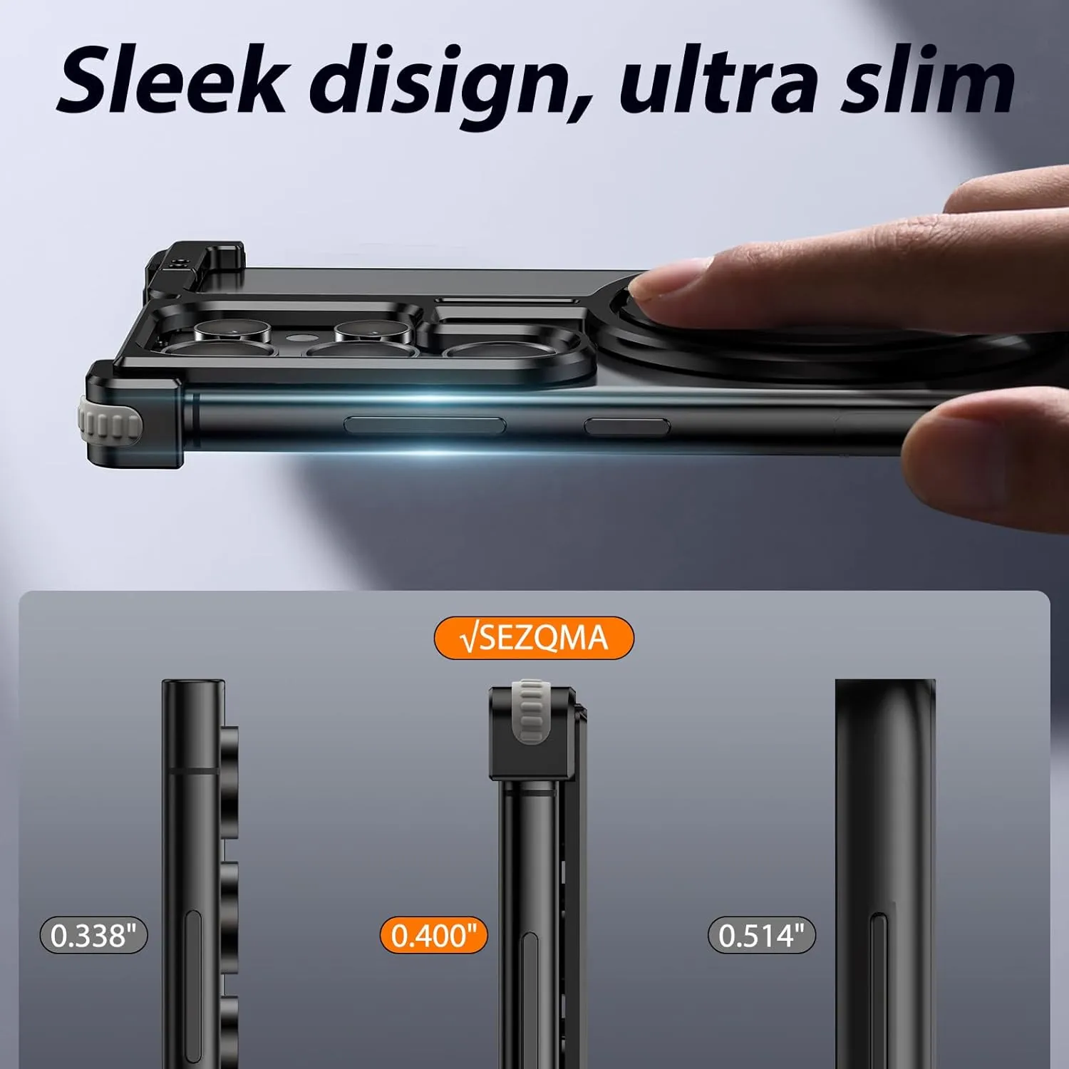 Samsung Galaxy S24 Ultra Minimalist Kickstand Heavy Duty Shockproof Phone Case