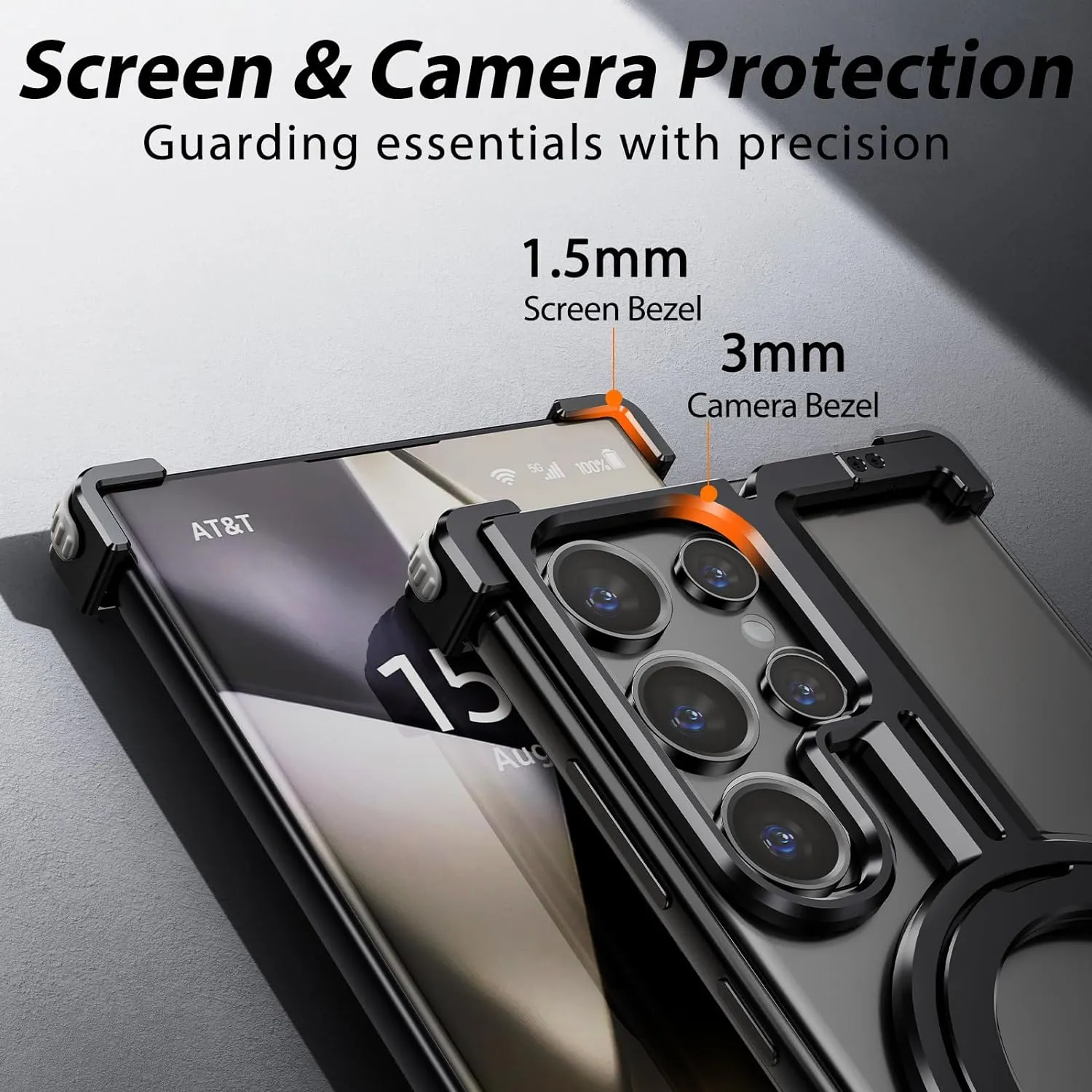 Samsung Galaxy S24 Ultra Minimalist Kickstand Heavy Duty Shockproof Phone Case