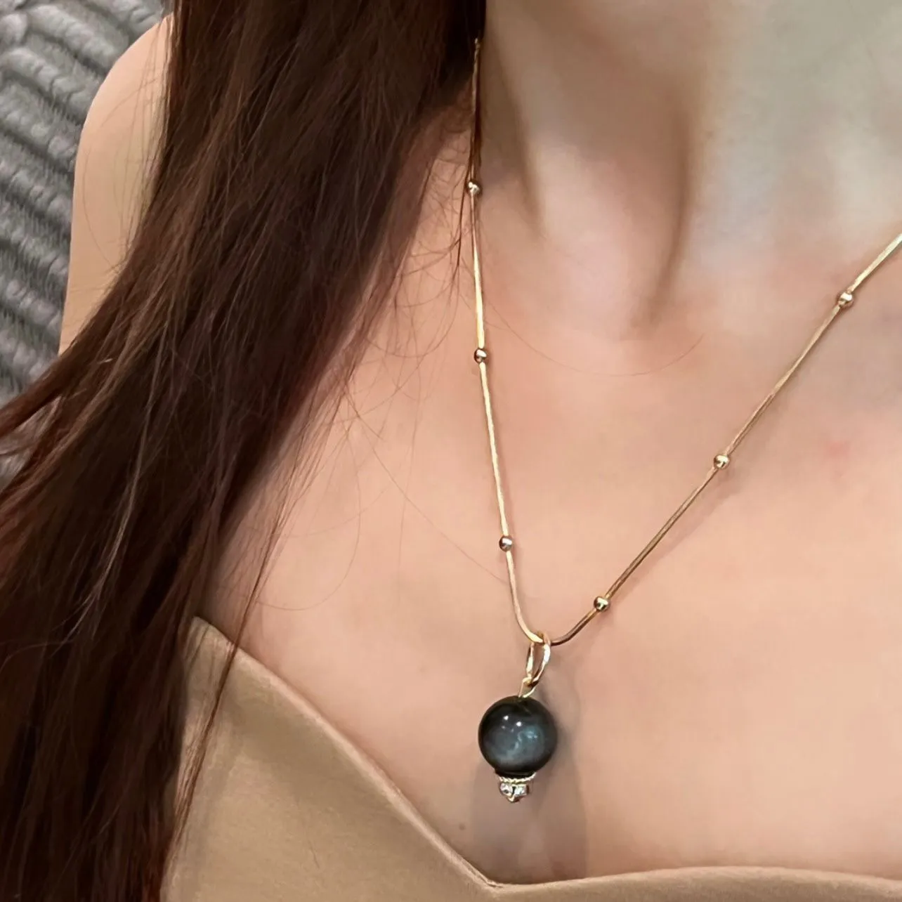 Silver Sheen Obsidian Pendant