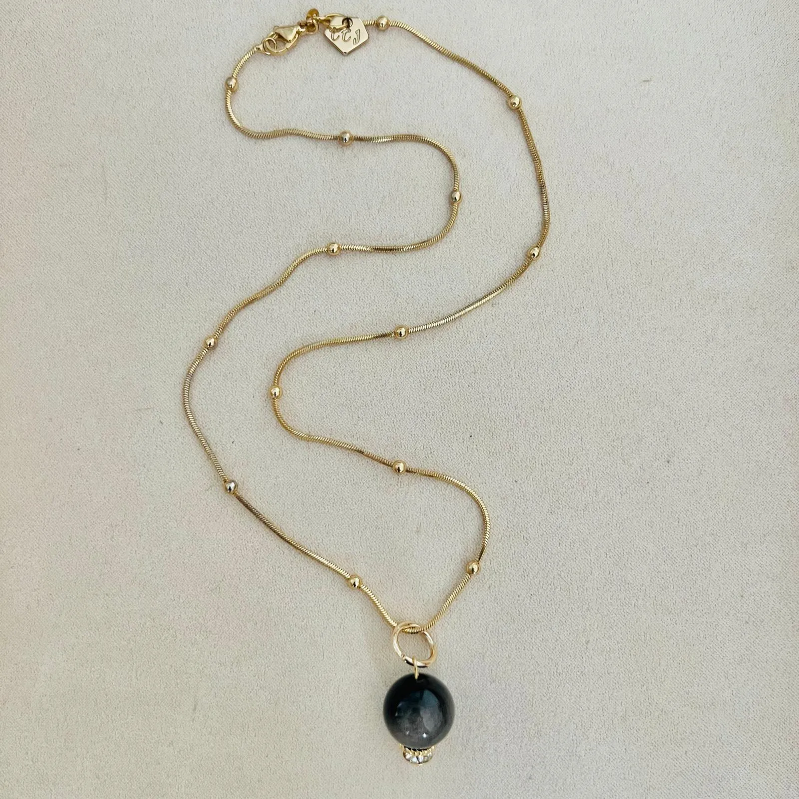 Silver Sheen Obsidian Pendant