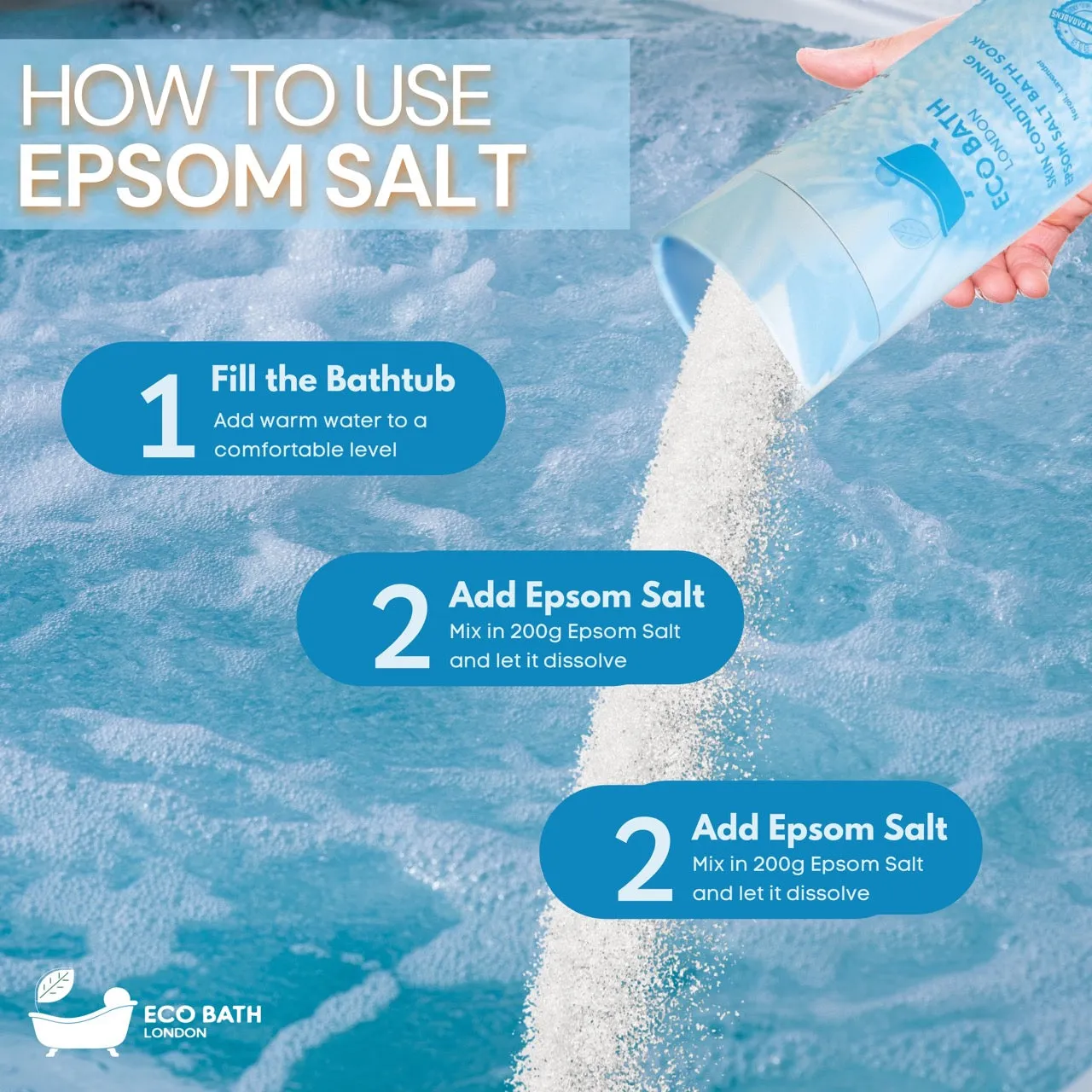 Skin Conditioning Epsom Salt Bath Soak - Tube