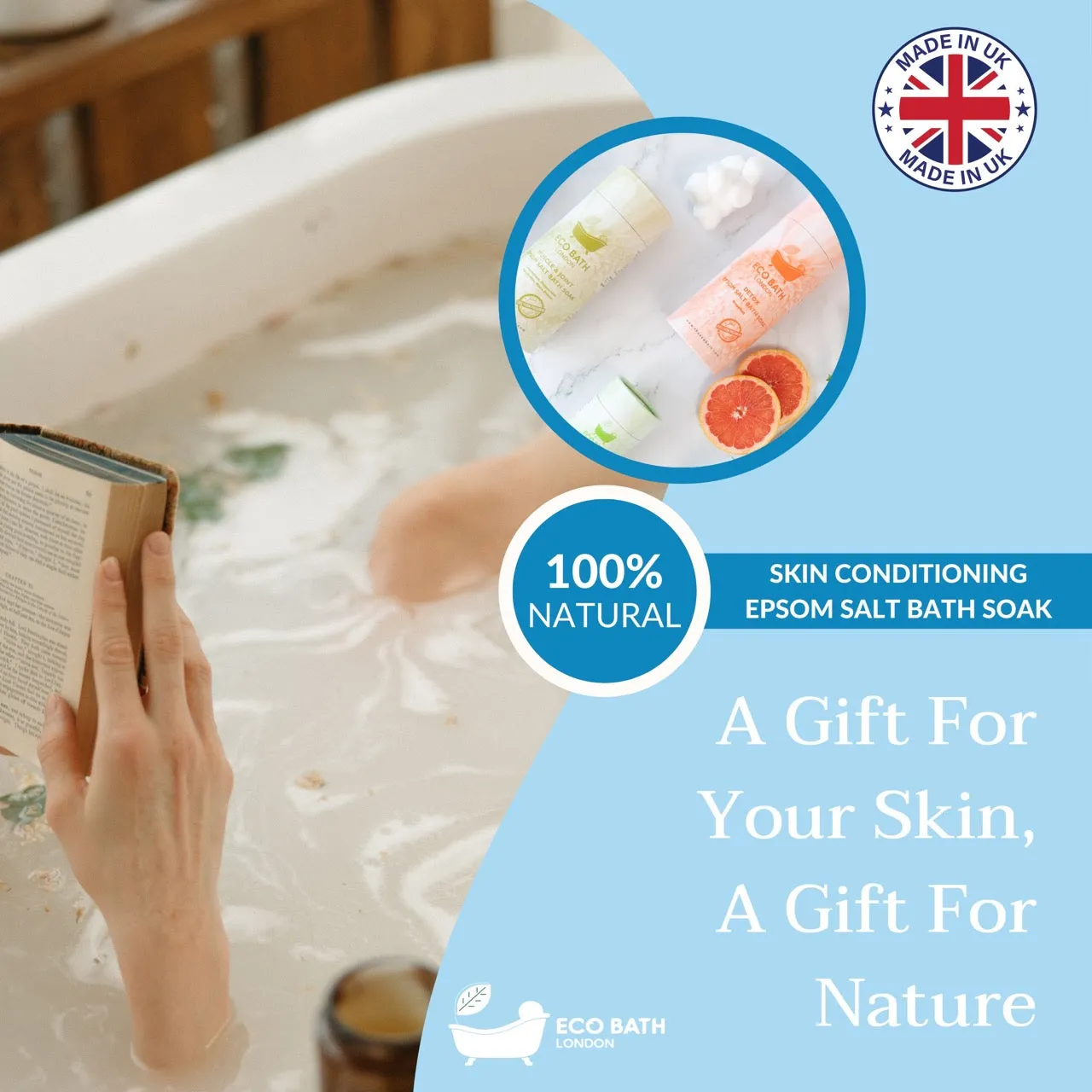Skin Conditioning Epsom Salt Bath Soak - Tube