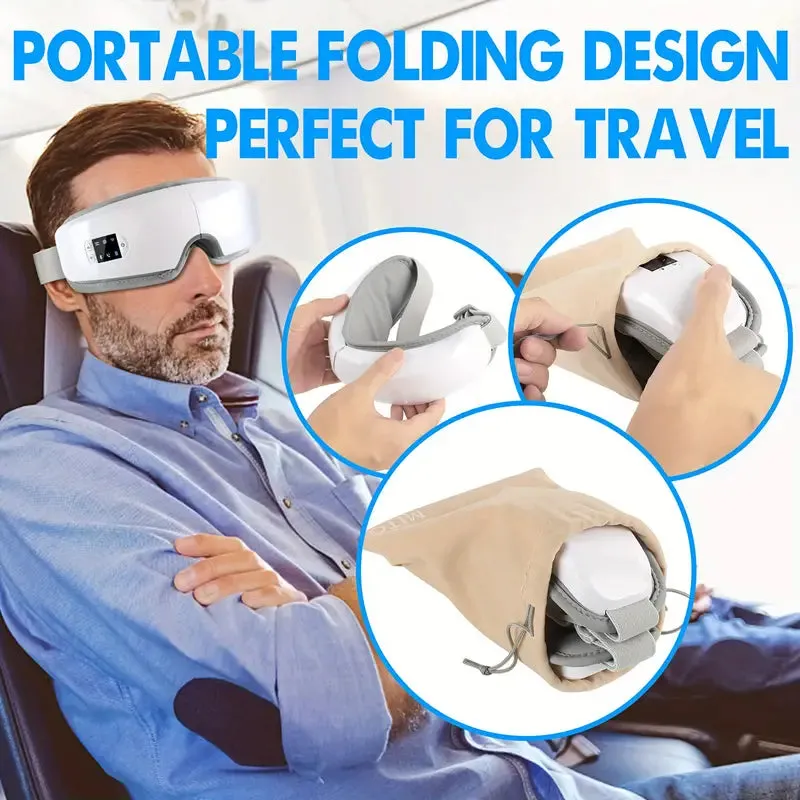 Smart Bluetooth Eye Massager Heat and Air Compression Massage