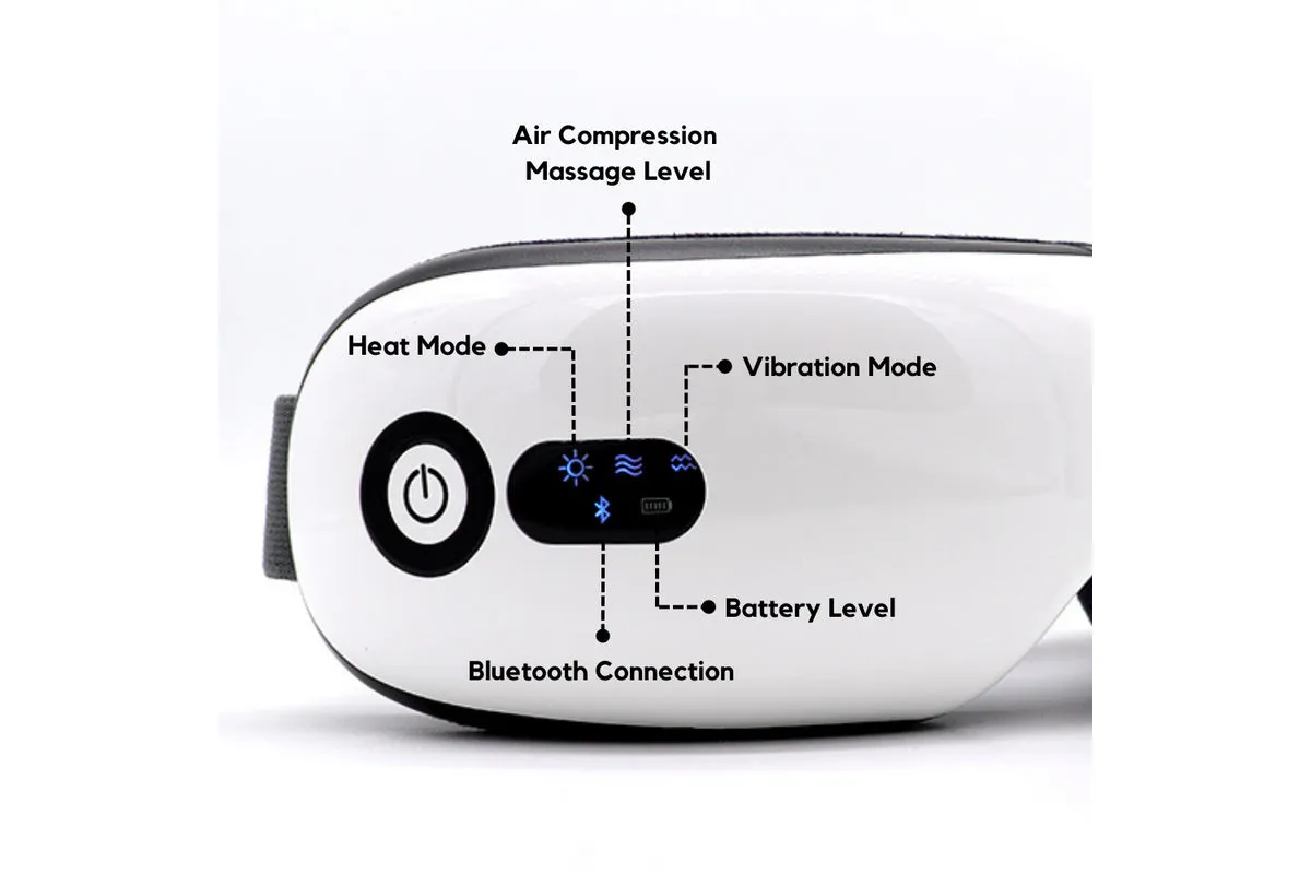 Smart Bluetooth Eye Massager Heat and Air Compression Massage