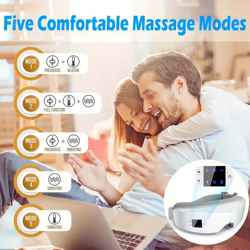 Smart Bluetooth Eye Massager Heat and Air Compression Massage