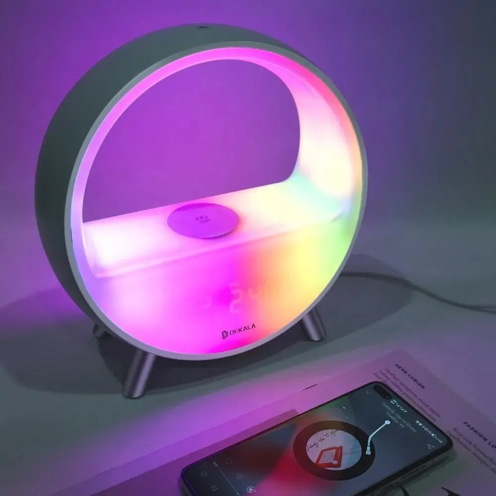 Smart Sleep Alarm Clock with Wireless Charging, Sound Machine - Arches™