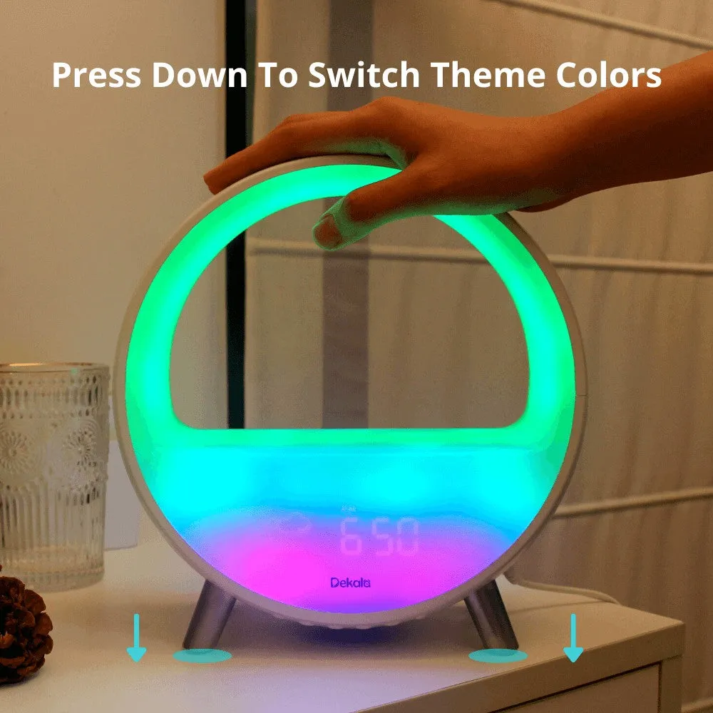 Smart Sleep Alarm Clock with Wireless Charging, Sound Machine - Arches™