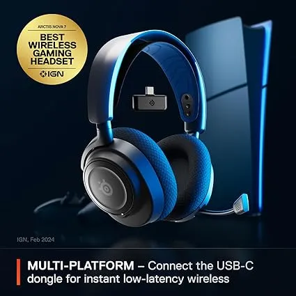 SteelSeries Arctis Nova 7P Wireless Headphone - Black