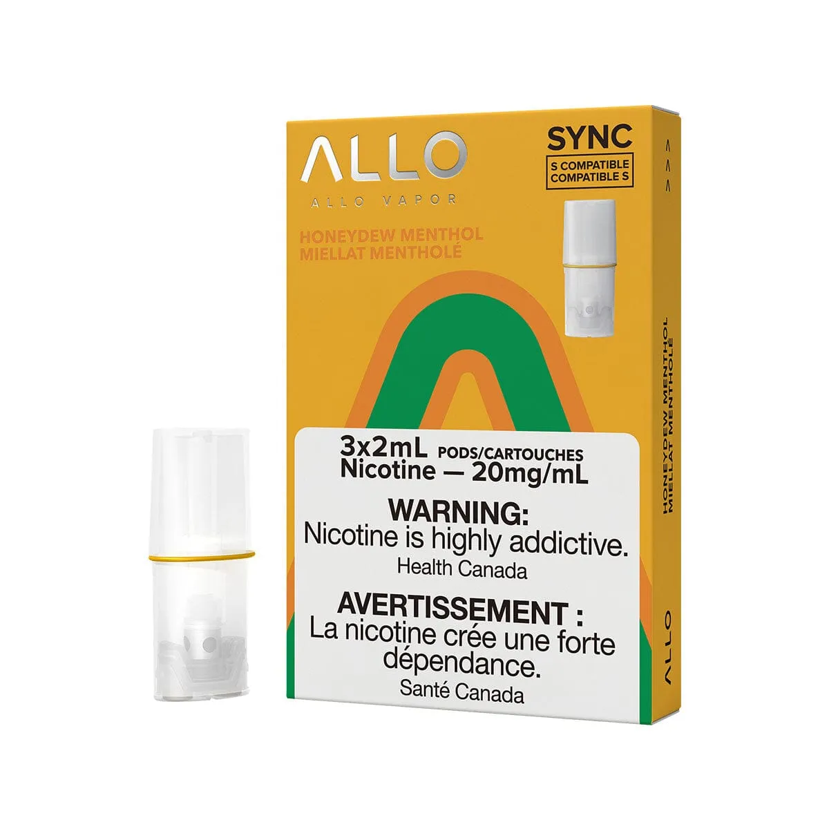 STLTH Compatible Allo Sync Honeydew Menthol Vape Pods